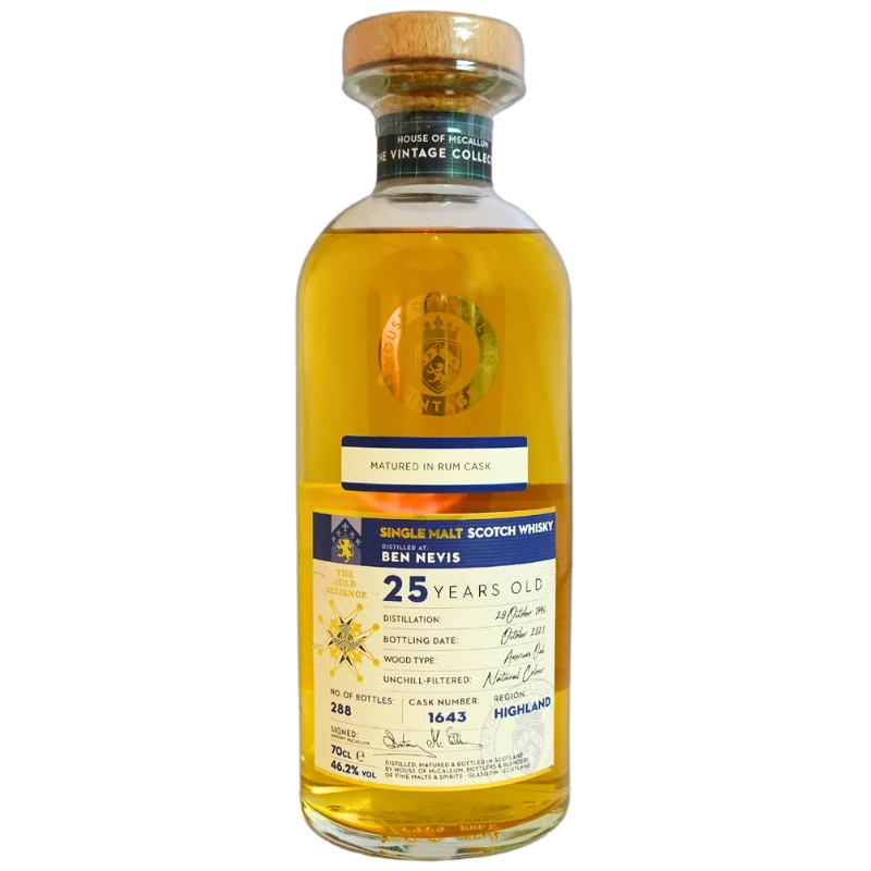 McCALLUM Ben Nevis Whisky 25 Jahre alt 1996
