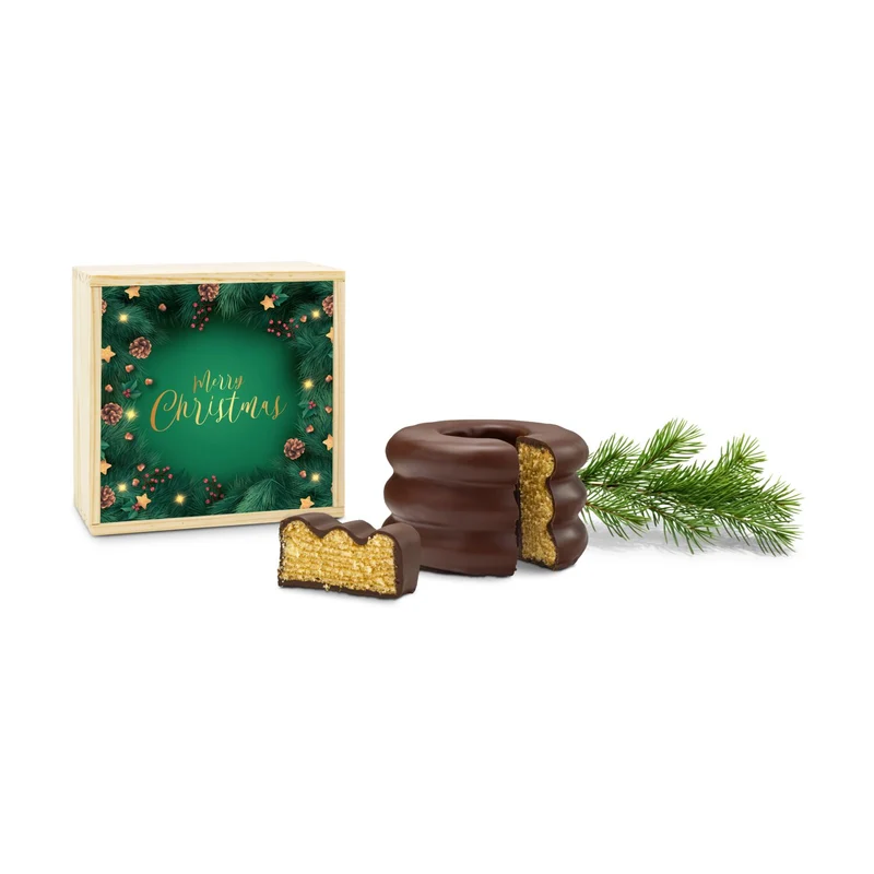 Baumkuchen in Holzbox – Geschenkset