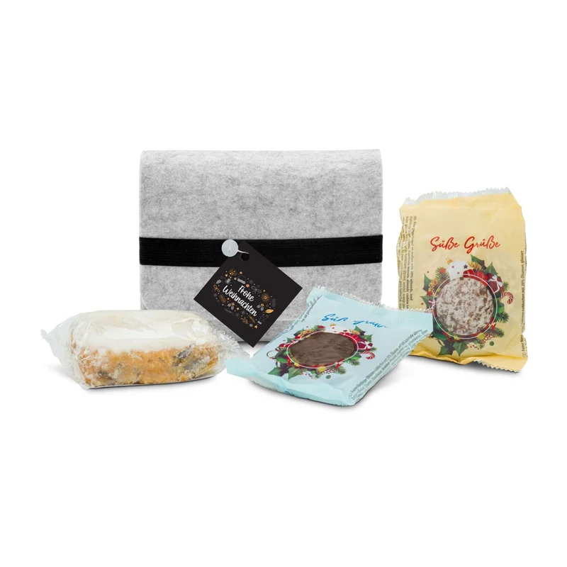 Filztasche mit Gebäck – Geschenkset