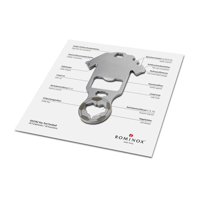 Key Tool Football WM Edition, 18 Funktionen – Multitool-Geschenk