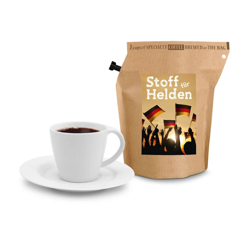 Deutschland FAN-Kaffee, wiederverwendbarer Brühbeutel – Geschenkset