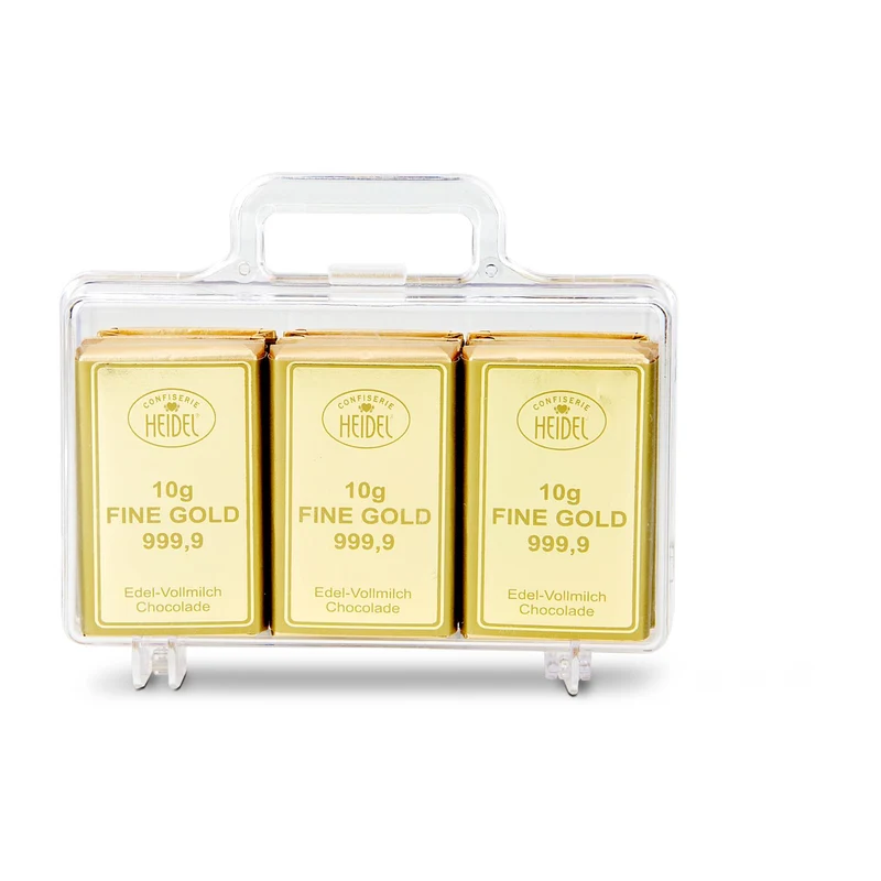Du bist Gold wert - Goldkoffer mit 12 Goldbarren – Geschenkset