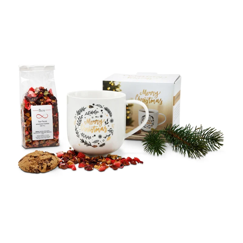 Weihnachtliche Teetasse – Geschenkset