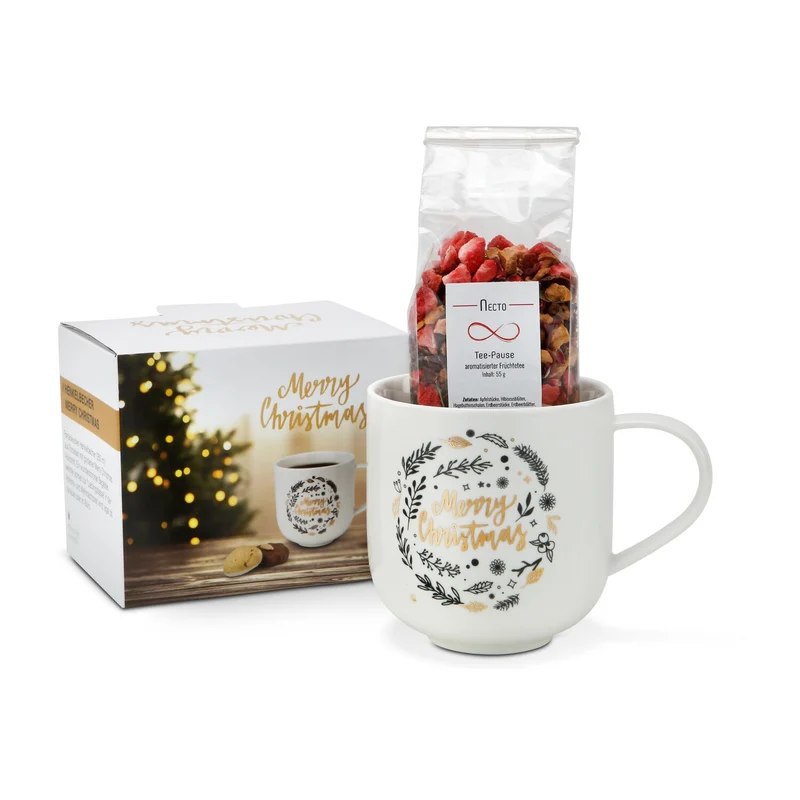Weihnachtliche Teetasse – Geschenkset