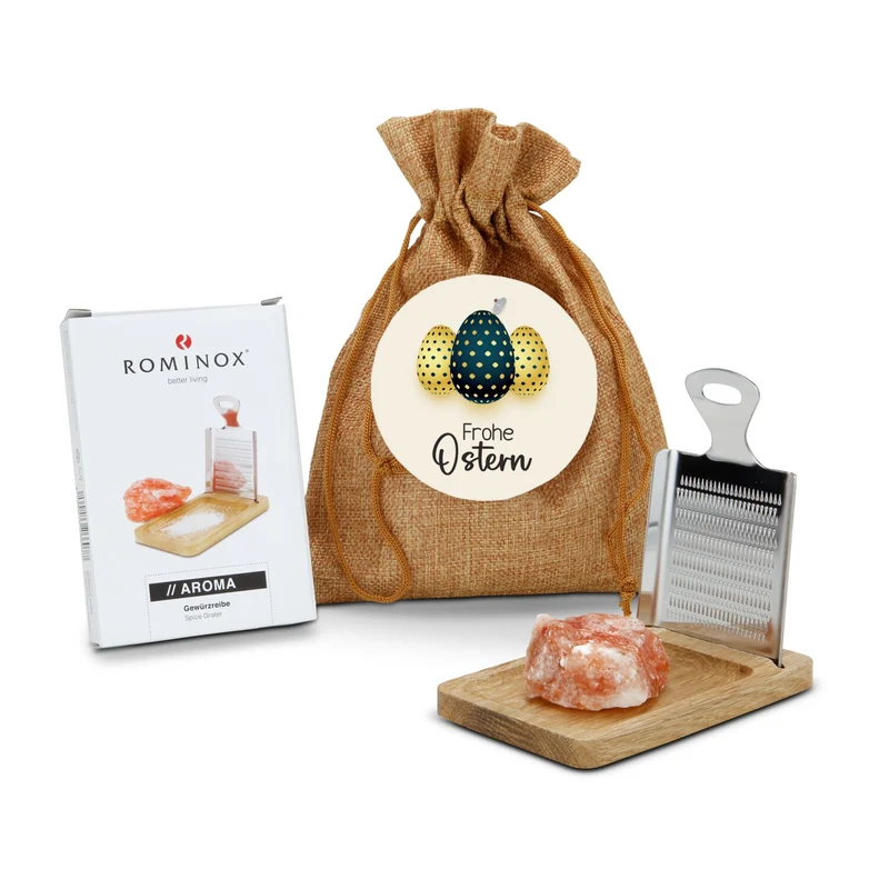 Kleine Salzreibe Frohe Ostern – Geschenkset