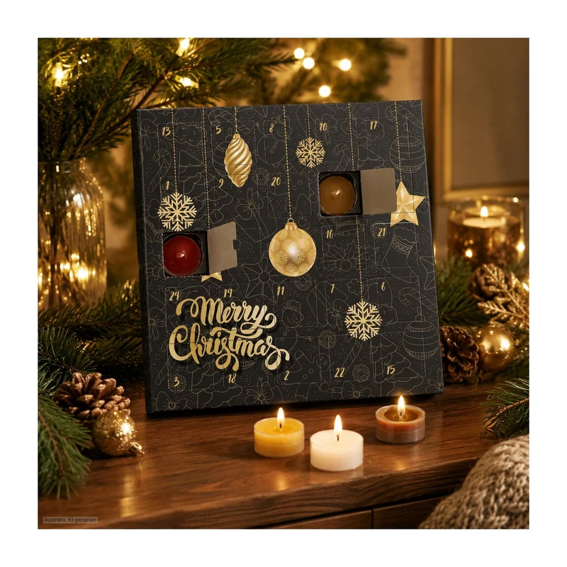 Duftkerzen Adventskalender Merry Christmas – Geschenkset