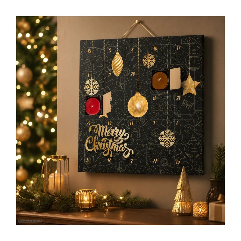 Duftkerzen Adventskalender Merry Christmas – Geschenkset