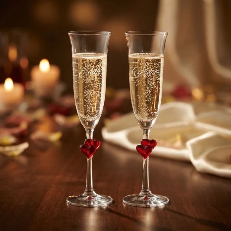 Silberhochzeit | Goldene Hochzeit Sektgeschenk mit deinen Namen und Datum personalisiert