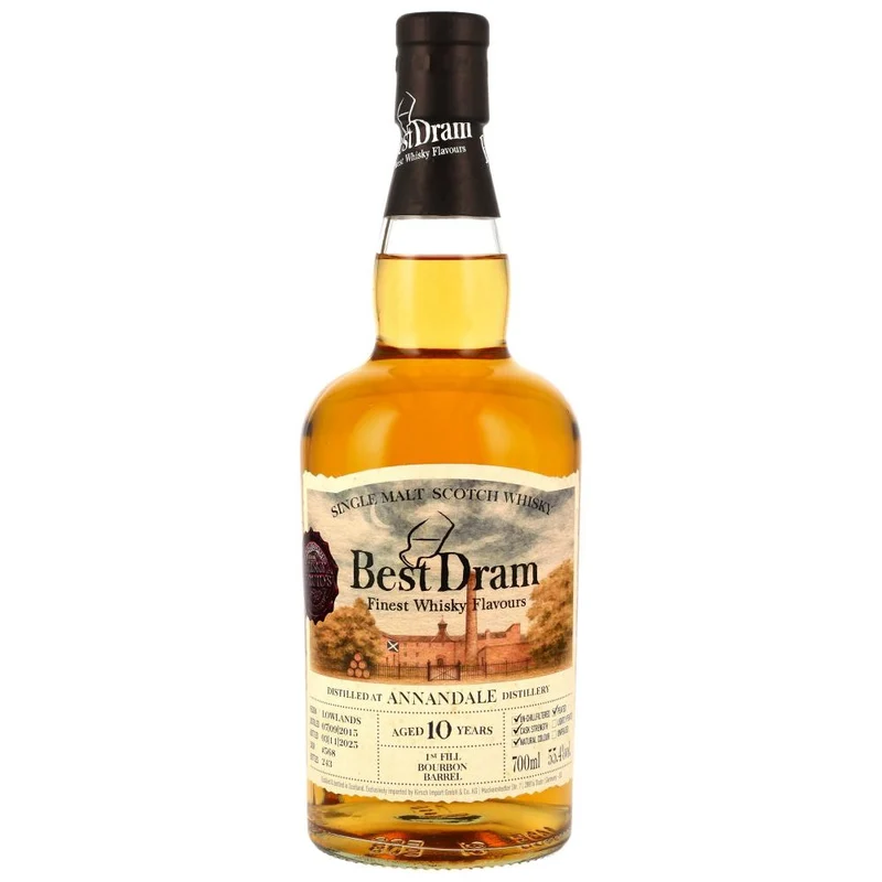 Annandale Peated 10 Jahre 2015/2025 1st Fill Bourbon Barrel #568 Best Dram 55,4% 0,7l