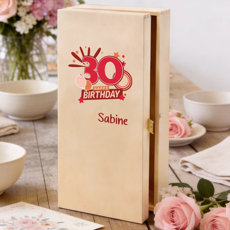 Individuelles Sekt Geschenk zum 30. Geburtstag mit deinem Wunschnamen