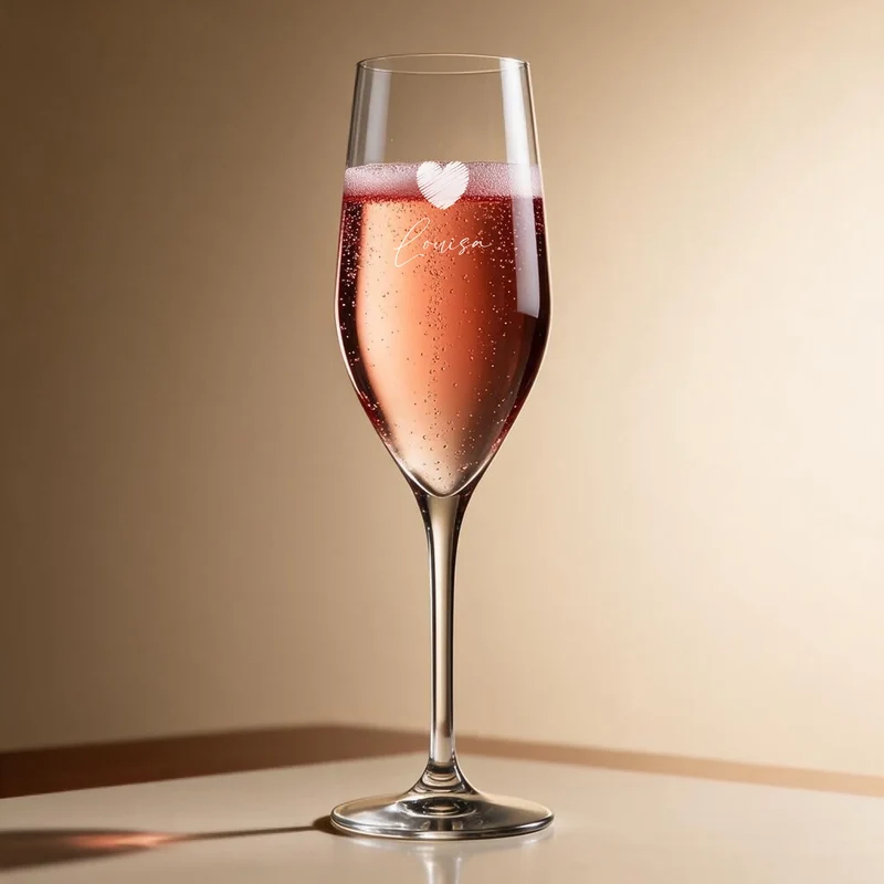 Personalisiertes Sekt-Geschenkset in bedruckter Holzbox mit Namen und Text