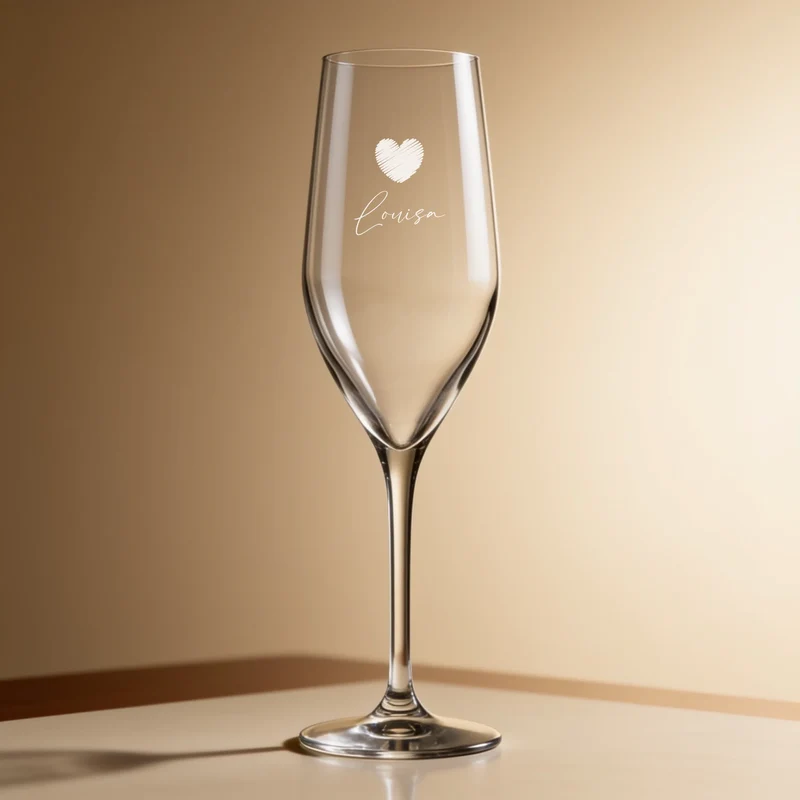 Personalisiertes Sekt-Geschenkset in bedruckter Holzbox mit Namen und Text