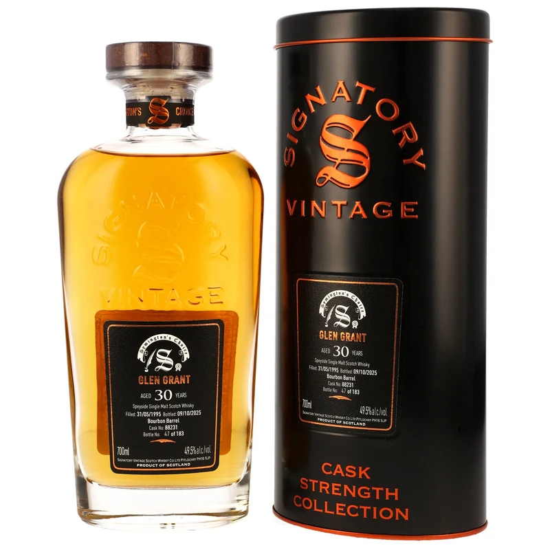 Glen Grant 30 Jahre 1995/2025 Bourbon Barrel #88231 Symingtons Choice Signatory Vintage 49,5% 0,7l