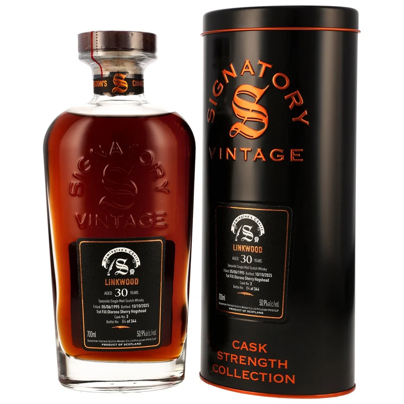 Linkwood 30 Jahre 1995/2025 Oloroso Sherry Hogshead #3 Symingtons Choice Signatory Vintage 50,9% 0,7l