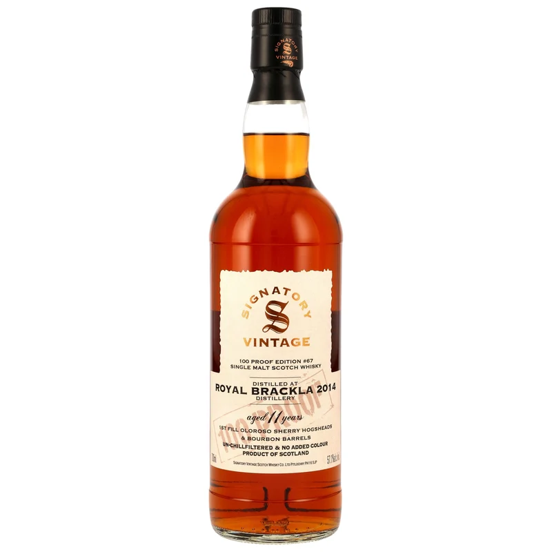 Royal Brackla 11 Jahre 2014/2025 100 Signatory Vintage Proof Edition #67 57,1% 0,7l
