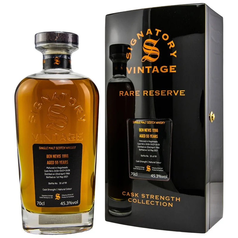 Ben Nevis 1966 Rare Reserve 55 Jahre - Signatory #2456+2457+2458 45,3% vol. 700ml