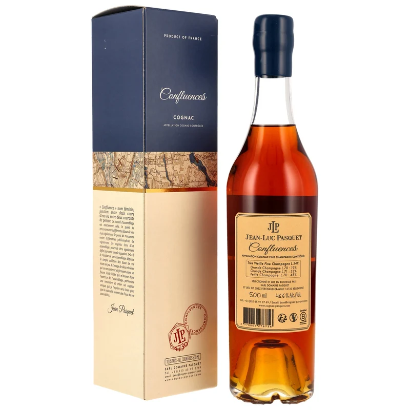 Jean-Luc Pasquet Cognac Tres Vieille Fine Champagne L.54Y 46,6% 0,5l