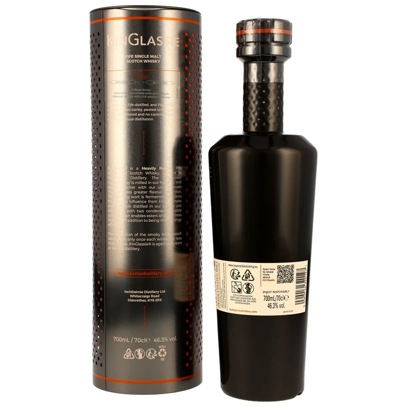 InchDairnie KinGlassie 8 Jahre 2017/2025 Heavily Peated 46,3% 0,7l