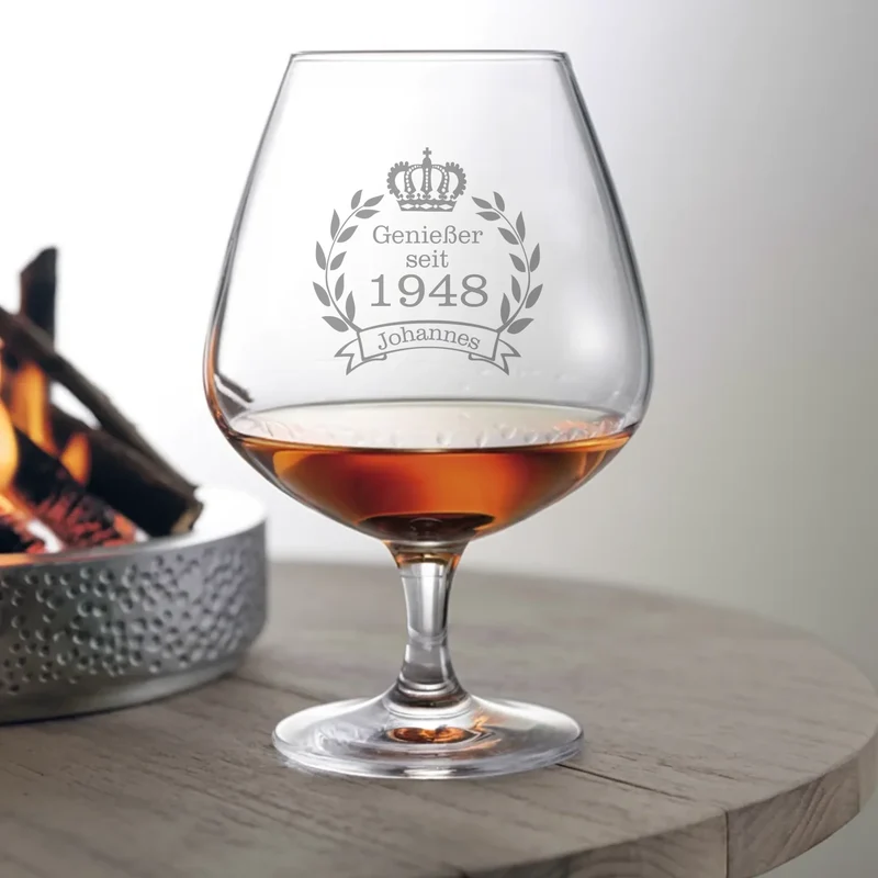 Cognacglas/ Weinbrandglas mit individueller Gravur