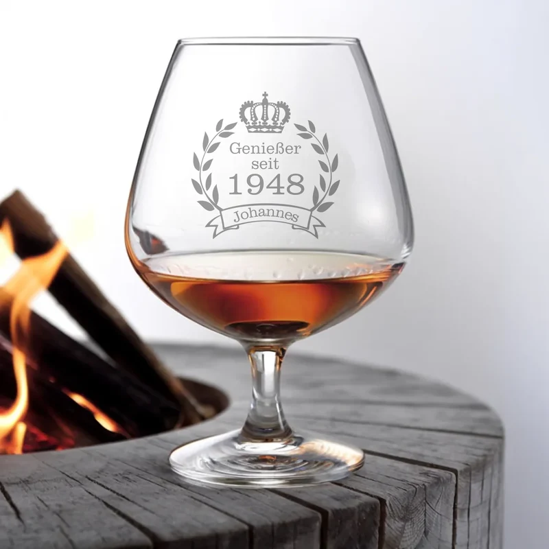 Cognacglas/ Weinbrandglas mit individueller Gravur