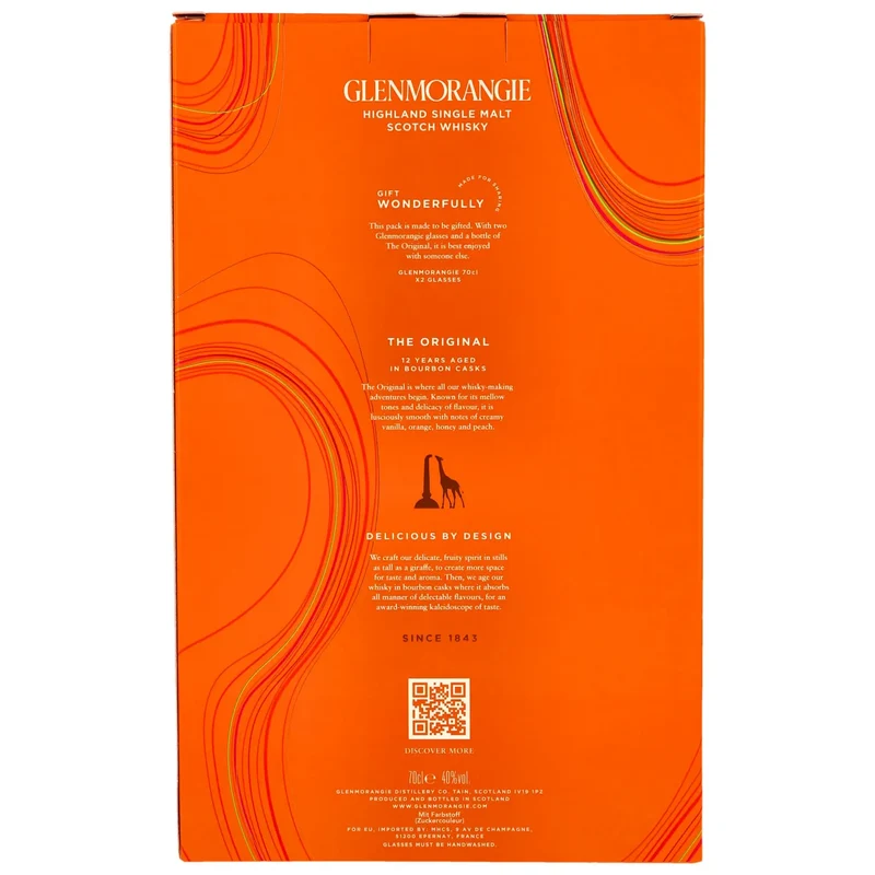 Glenmorangie The Original 12 Jahre mit 2 Glenmorangie Gläsern