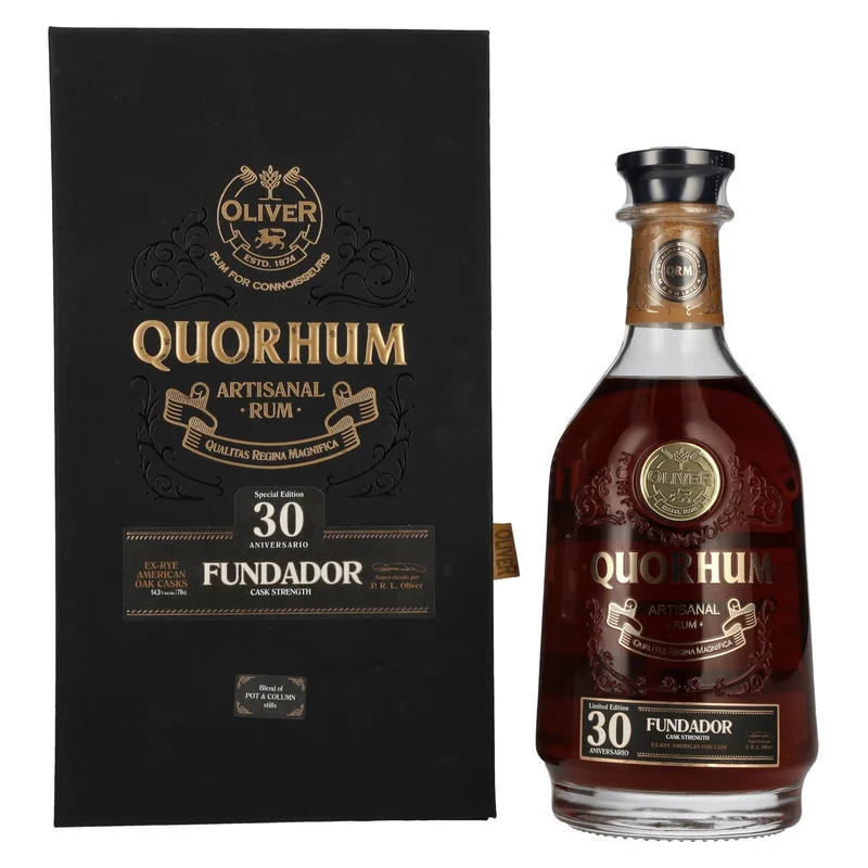 Ron Quorhum 30 Aniversario FUNDADOR Cask Strength Limited Edition 54,3% Vol. 0,7l in Geschenkbox