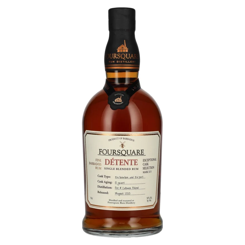 Foursquare 10 Years Old DÉTENTE Single Blended Rum 51% Vol. 0,7l