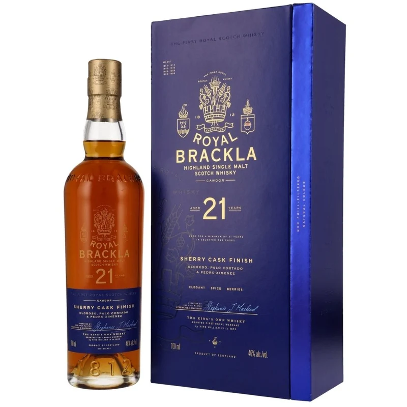 Royal Brackla 21 Jahre Oloroso, PX & Palo Cortado Sherry Cask Finish 46% 0,7l