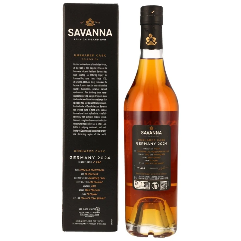 Savanna 10 Jahre Unshared Cask Bottled for Germany #778 49,8% 0,5l
