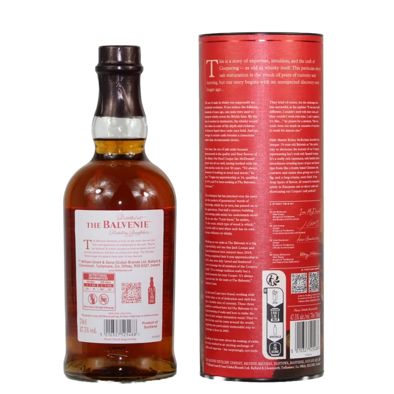Balvenie 19 Jahre A Revelation of Cask and Character 47,5% 0,7l