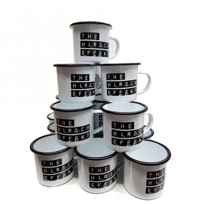 Emaille Tasse / Becher mit Fotodruck deines Logos / Designs (4-farbig)