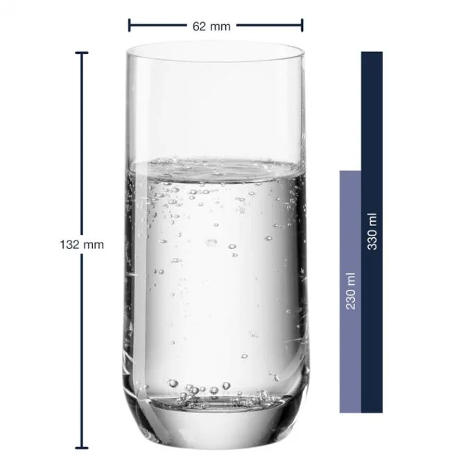 Trinkglas / Longdrinkglas Leonardo mit Gravur deines Logos / Designs 330 ml