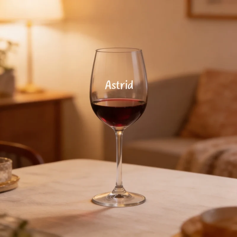 Geburtstagsgeschenk Bree-Weinset mit bedruckter Holzkiste und graviertem Glas