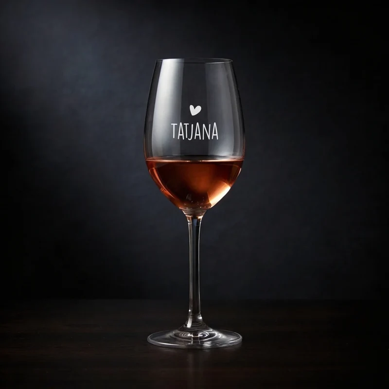 Weinset mit Holzkiste, Bree und individuell graviertem Glas für deine Schwester