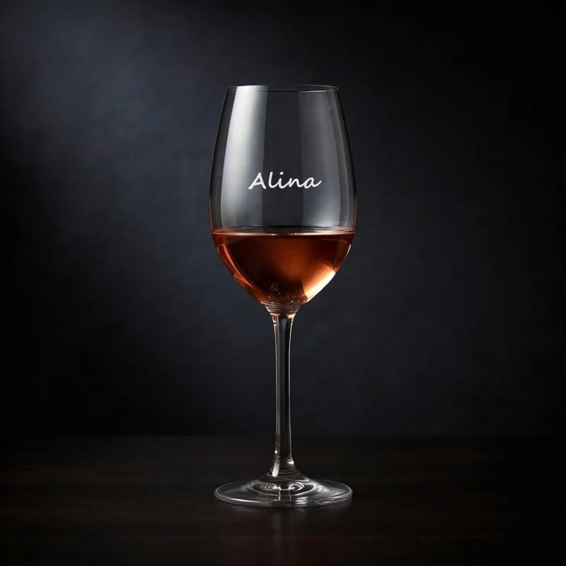 Personalisiertes Bree-Weinset Glas und Holzbox als Geburtstagsgeschenk