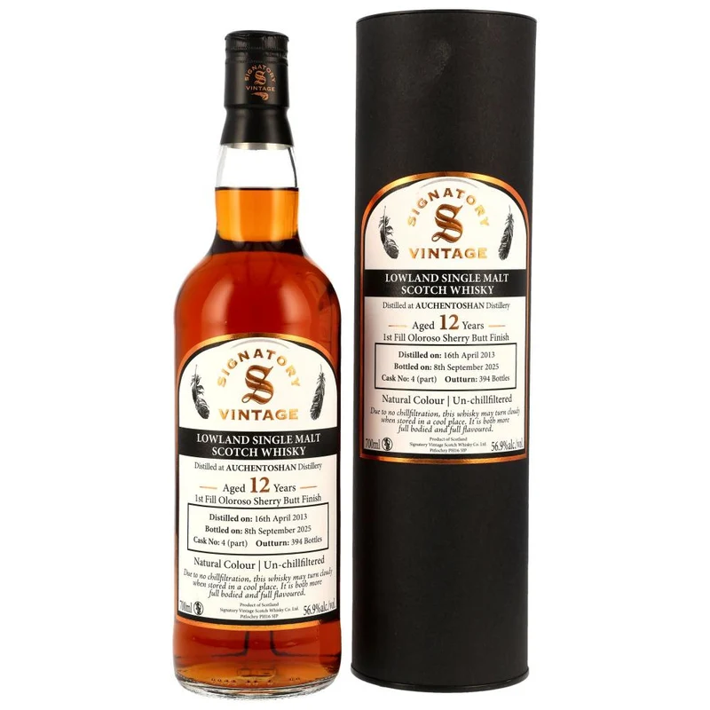 Auchentoshan 2013/2025 Signatory 12 Jahre 1st Fill Oloroso Sherry Cask Finish #4 56,9% 0,7l