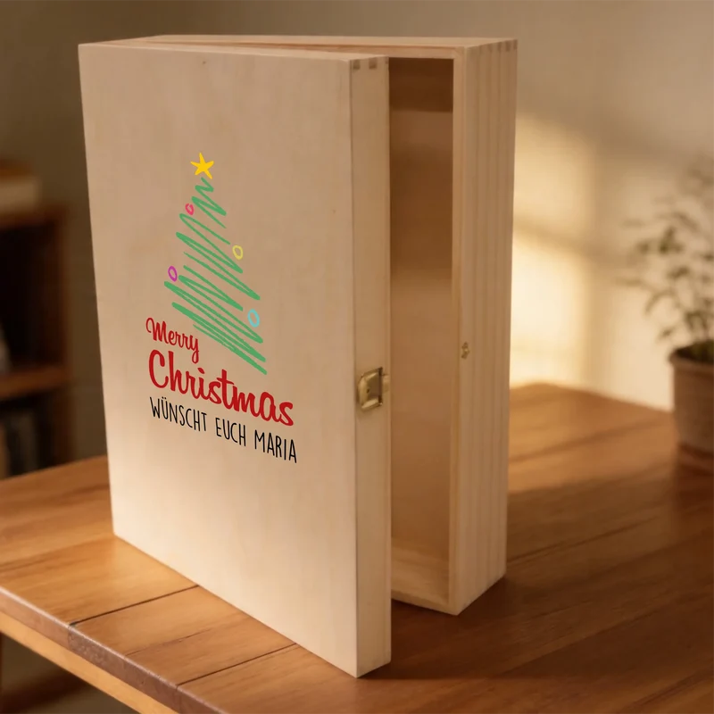 Bree-Weinset als Geschenk zu Weihnachten mit Gläsern und Holzbox