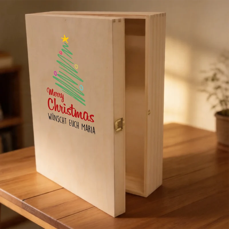 Bree-Weinset als Geschenk zu Weihnachten mit Gläsern und Holzbox