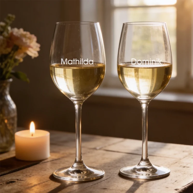 Bree-Weinset zum Einzug mit Holzkiste und Gläsern mit deinem Text personalisiert