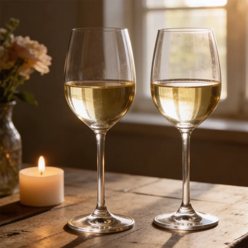 Weingeschenk Silberhochzeit mit bedruckter Holzkiste und gravierten Gläsern