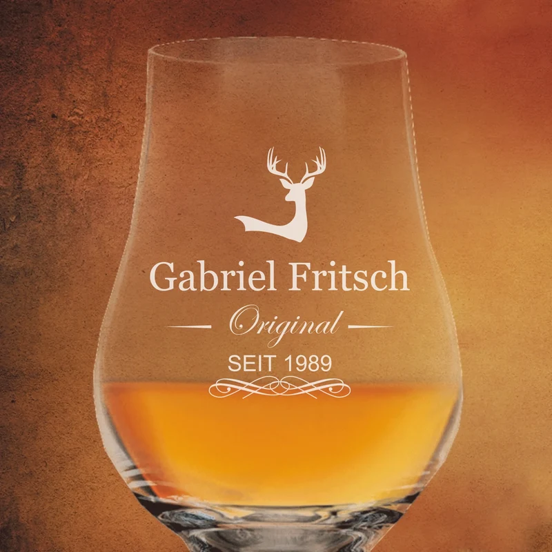Nosing Glencairn Whisky Glas mit individueller Gravur