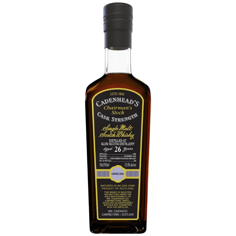 Glen Scotia 26 Jahre 1999/2025 Cadenhead's Chairman's Stock 52,8% 0,7l