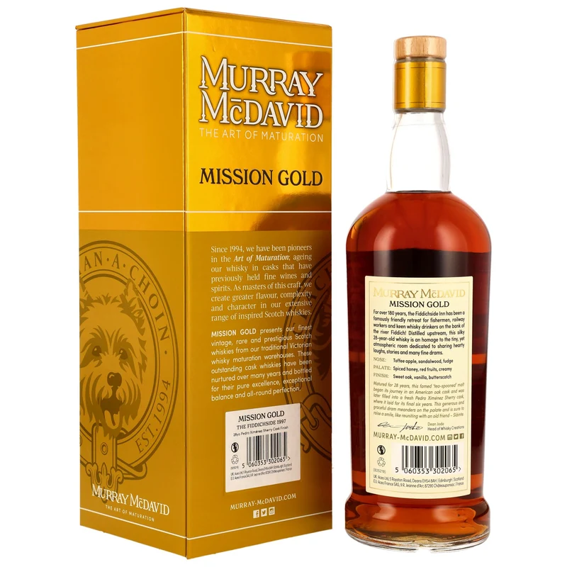 The Fiddichside 28 Jahre 1997/2025 Mission Gold Blended Malt Murray McDavid 46,9% 0,7l