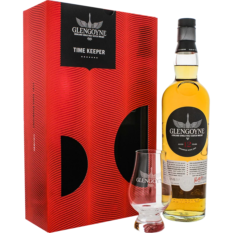 Whisky Glengoyne 12 Year Old Time Keeper Geschenkpaket mit Glas