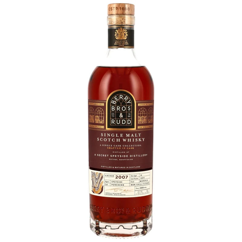 Secret Speyside 18 Jahre 2007/2025 Marsala Puncheon #13915 Berry Bros & Rudd 63,2% 0,7l