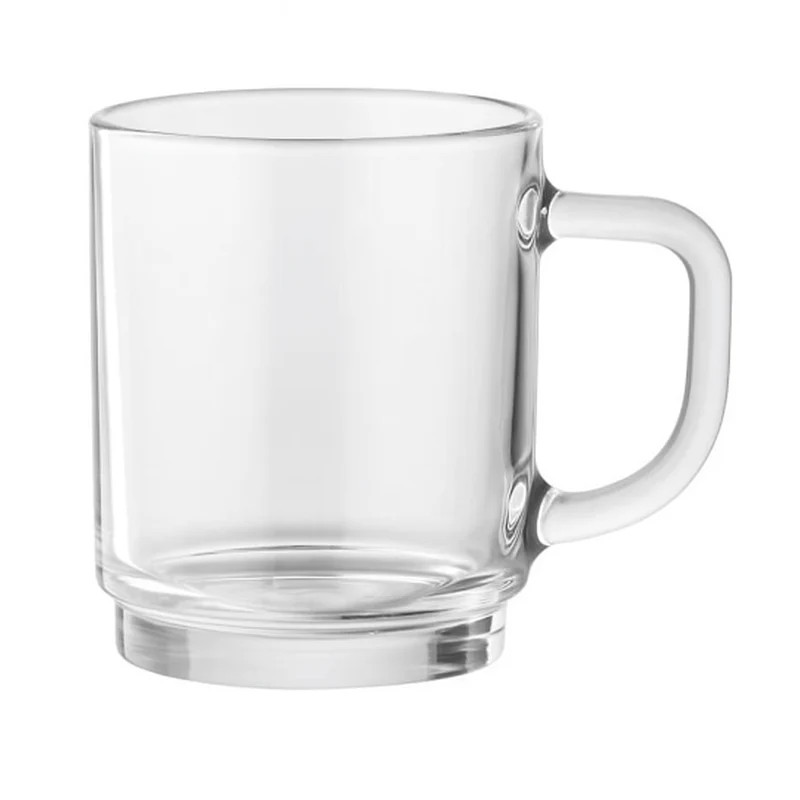 Glastasse mit Eichstrich und Gravur deines Logos / Designs