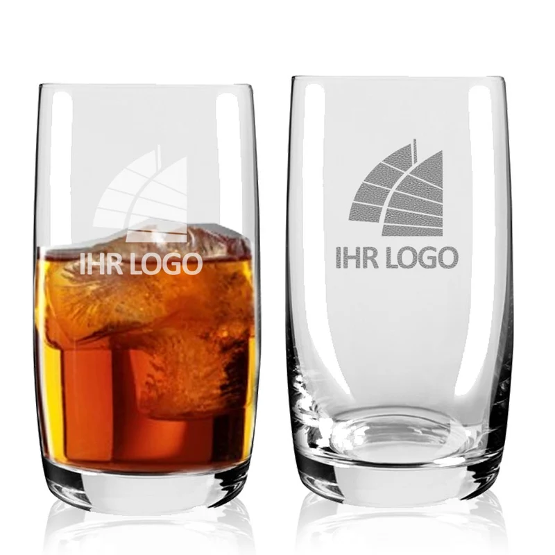 Saftglas / Trinkglas mit Gravur deines Logos / Designs 0,3 l