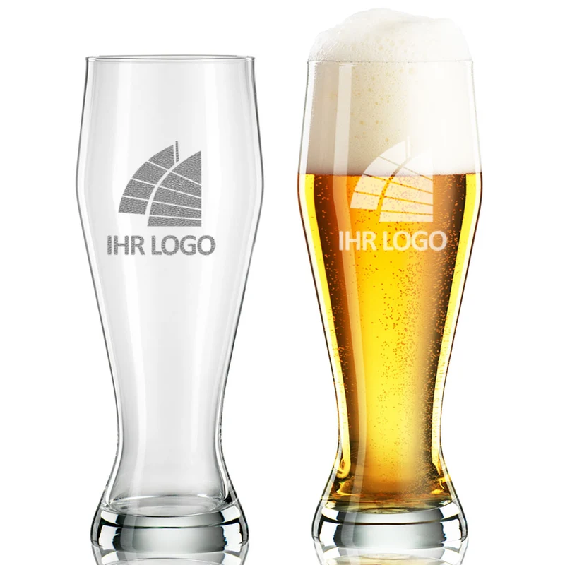 Weizenbierglas mit Gravur deines Logos / Designs 0,5l