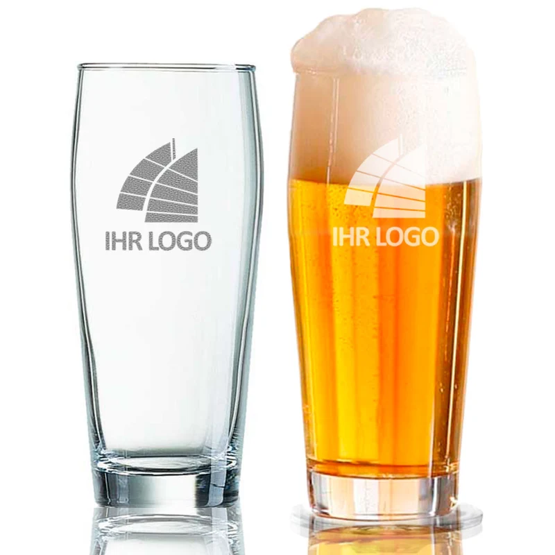 Bierbecher / Willibecher mit Gravur deines Logos / Designs 0,5l