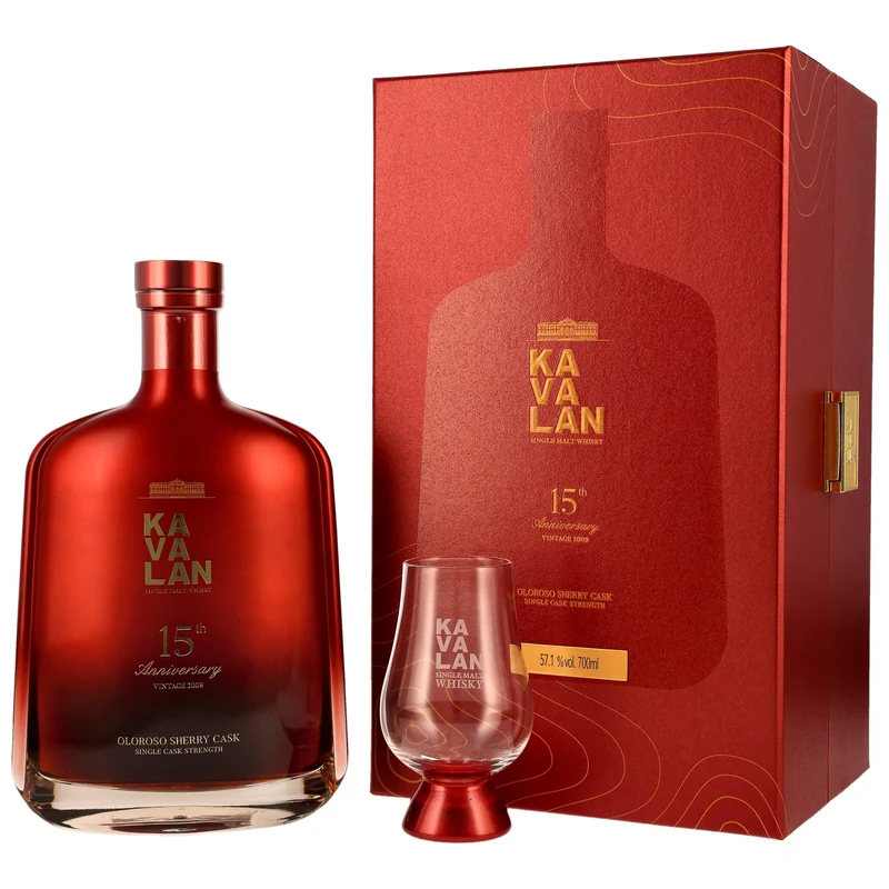 Kavalan 15 Jahre 2009/2024 15th Anniversary Oloroso Cask #S090608008A 57,1% 0,7l